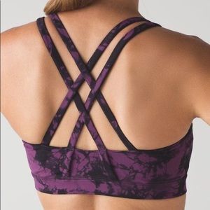 Dark Purple Tie Dye Lululemon Sports Bra